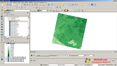 ภาพหน้าจอ QGIS สำหรับ Windows 10