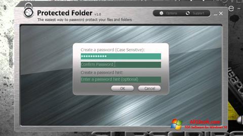 ภาพหน้าจอ Protected Folder สำหรับ Windows 10