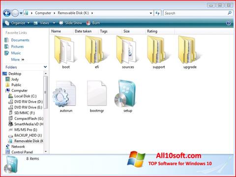 ภาพหน้าจอ Windows 7 USB DVD Download Tool สำหรับ Windows 10
