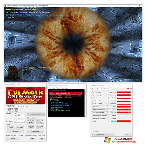 ภาพหน้าจอ FurMark สำหรับ Windows 10