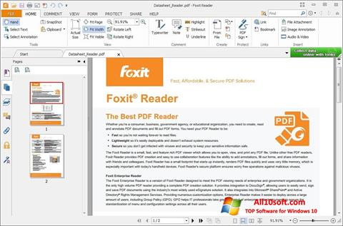 ภาพหน้าจอ Foxit Reader สำหรับ Windows 10