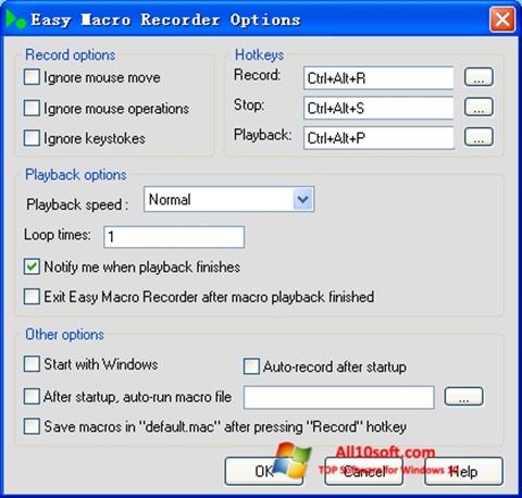 ภาพหน้าจอ Easy Macro Recorder สำหรับ Windows 10