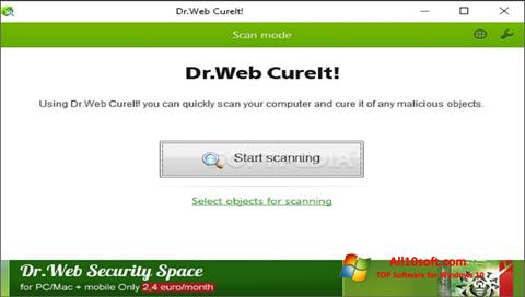 ภาพหน้าจอ Dr.Web CureIt สำหรับ Windows 10