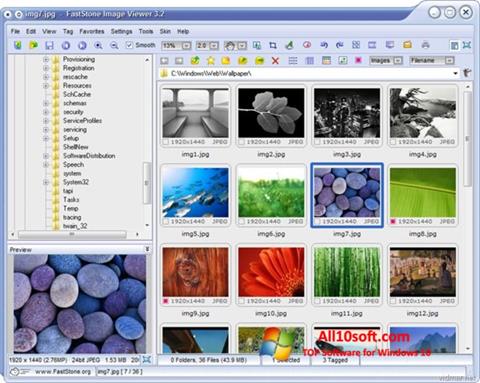 ภาพหน้าจอ FastStone Image Viewer สำหรับ Windows 10