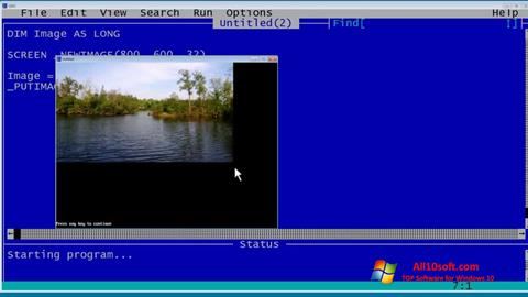 ภาพหน้าจอ QBasic สำหรับ Windows 10