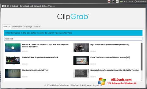 ภาพหน้าจอ ClipGrab สำหรับ Windows 10