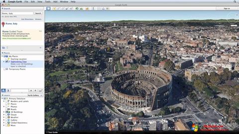 ภาพหน้าจอ Google Earth สำหรับ Windows 10