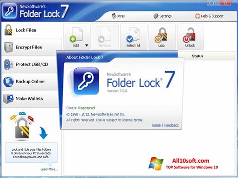 ภาพหน้าจอ Folder Lock สำหรับ Windows 10
