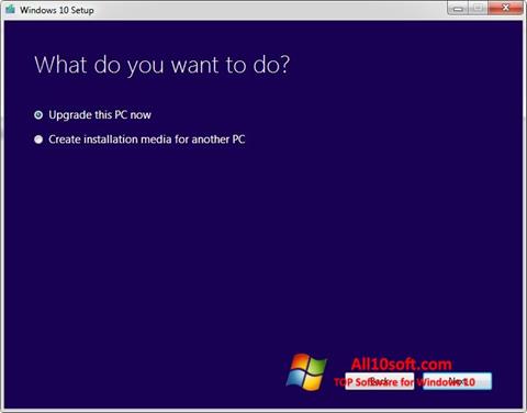ภาพหน้าจอ Media Creation Tool สำหรับ Windows 10