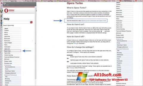 ภาพหน้าจอ Opera Turbo สำหรับ Windows 10