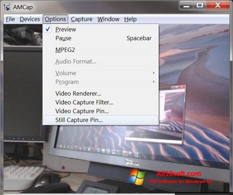 ภาพหน้าจอ AMCap สำหรับ Windows 10