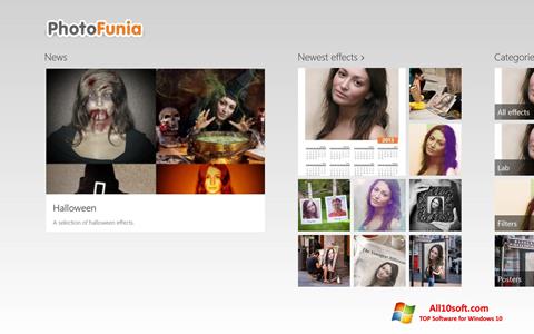 ภาพหน้าจอ PhotoFunia สำหรับ Windows 10