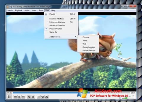 ภาพหน้าจอ VLC Media Player สำหรับ Windows 10