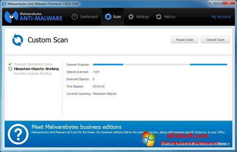 ภาพหน้าจอ Malwarebytes Anti-Malware Free สำหรับ Windows 10