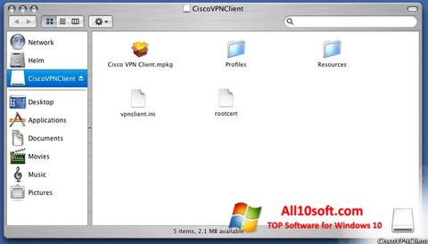 ภาพหน้าจอ Cisco VPN Client สำหรับ Windows 10