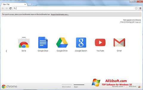 ภาพหน้าจอ Google Chrome สำหรับ Windows 10