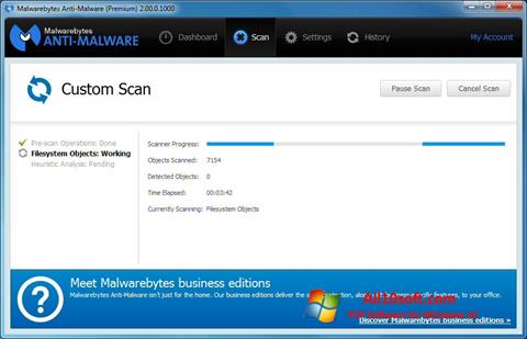 ภาพหน้าจอ Malwarebytes Anti-Malware สำหรับ Windows 10