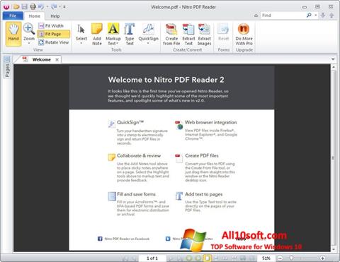 ภาพหน้าจอ Nitro PDF Reader สำหรับ Windows 10