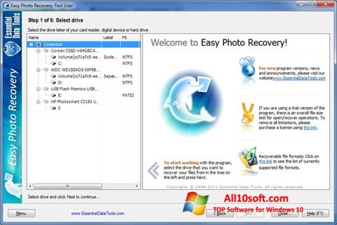 ภาพหน้าจอ Easy Photo Recovery สำหรับ Windows 10