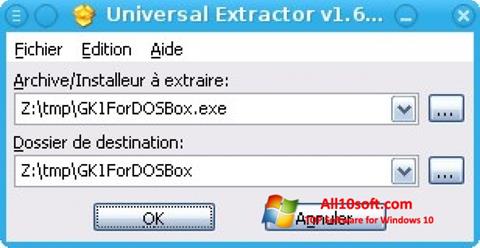 ภาพหน้าจอ Universal Extractor สำหรับ Windows 10