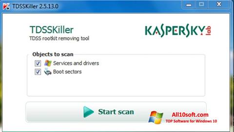 ภาพหน้าจอ Kaspersky TDSSKiller สำหรับ Windows 10