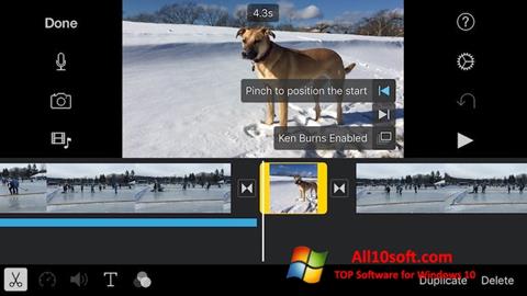 ภาพหน้าจอ iMovie สำหรับ Windows 10