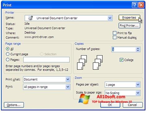 ภาพหน้าจอ Universal Document Converter สำหรับ Windows 10