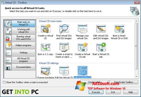 ภาพหน้าจอ Virtual CD สำหรับ Windows 10