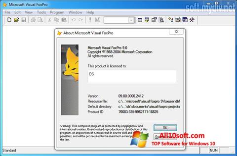 ภาพหน้าจอ Microsoft Visual FoxPro สำหรับ Windows 10
