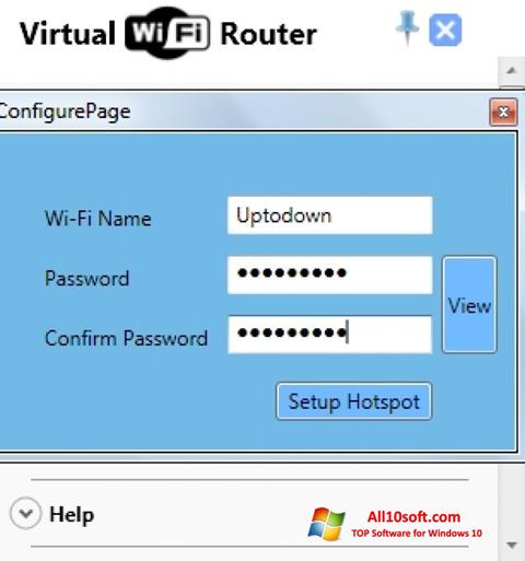 ภาพหน้าจอ Virtual WiFi Router สำหรับ Windows 10