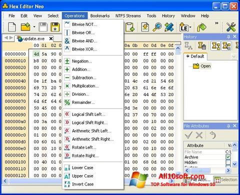 ภาพหน้าจอ Hex Editor Neo สำหรับ Windows 10