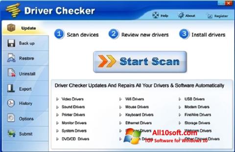 ภาพหน้าจอ Driver Checker สำหรับ Windows 10
