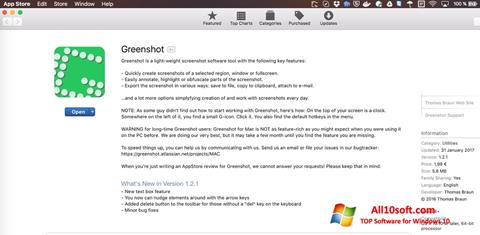 ภาพหน้าจอ Greenshot สำหรับ Windows 10