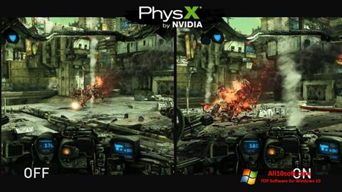 ภาพหน้าจอ NVIDIA PhysX สำหรับ Windows 10