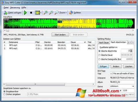 ภาพหน้าจอ MP3 Cutter สำหรับ Windows 10