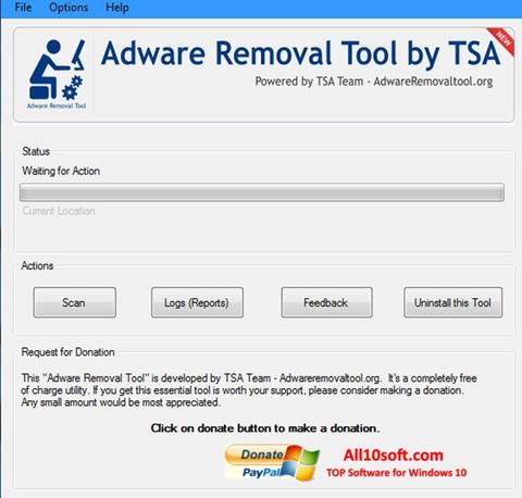 ภาพหน้าจอ Adware Removal Tool สำหรับ Windows 10