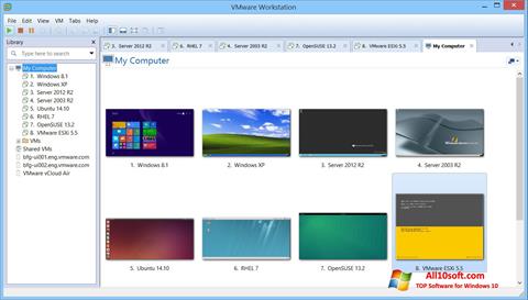 ภาพหน้าจอ VMware Workstation สำหรับ Windows 10