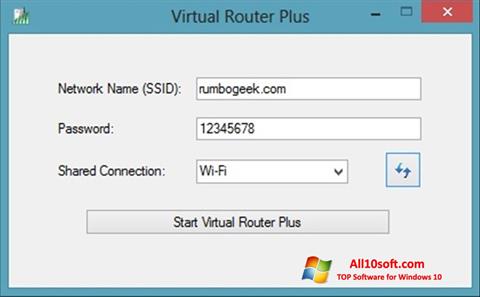 ภาพหน้าจอ Virtual Router Plus สำหรับ Windows 10