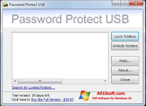 ภาพหน้าจอ Password Protect USB สำหรับ Windows 10